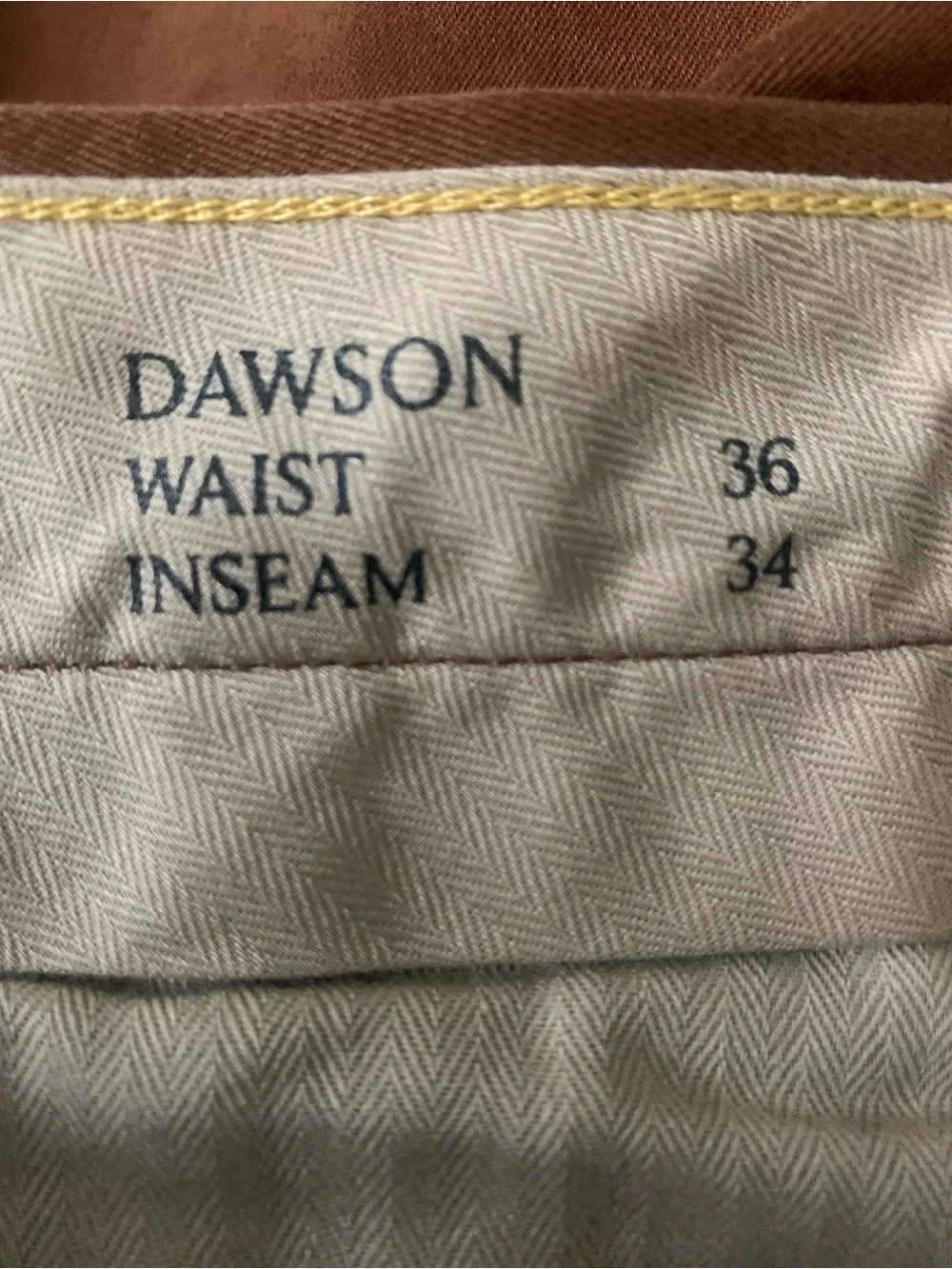 Banana Republic Men's “Dawson” Chinos in Potters Clay Size 36/34